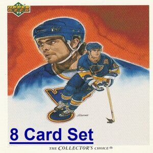 Adam Oates St. Louis Blues NHL Hockey Card Collection - 8 Card Set